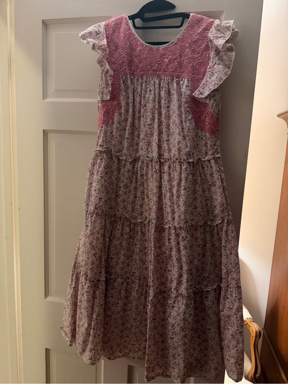 J Marie embroidered floral midi dress